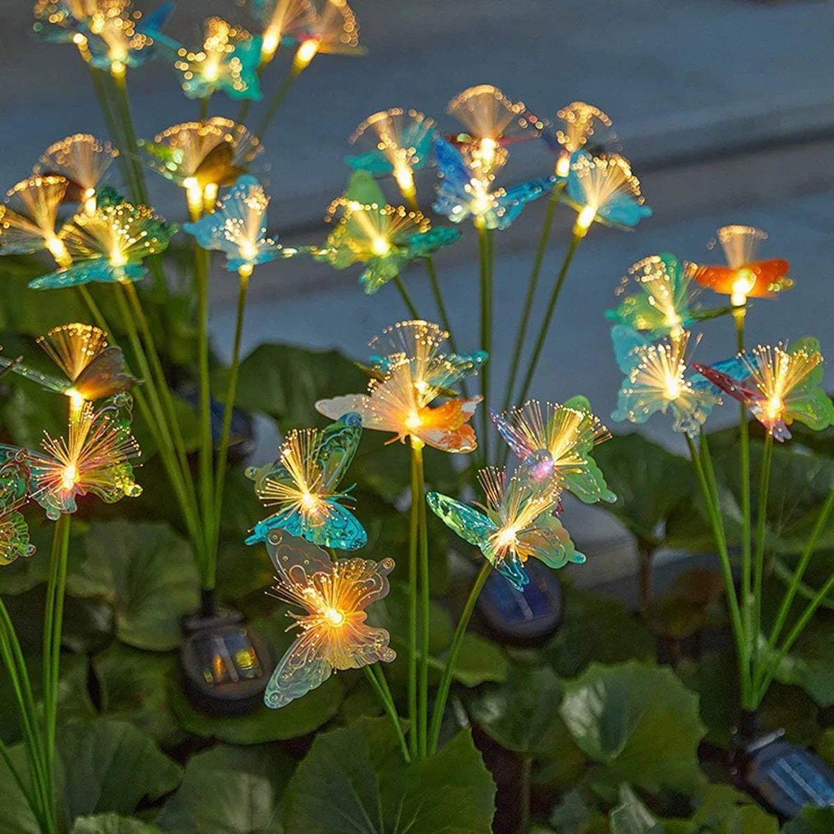 Solar Butterfly Lights — 6 LED Garden String Lights for Outdoor Decoration